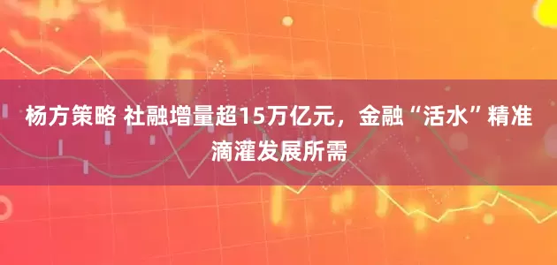 杨方策略 社融增量超15万亿元，金融“活水”精准滴灌发展所需